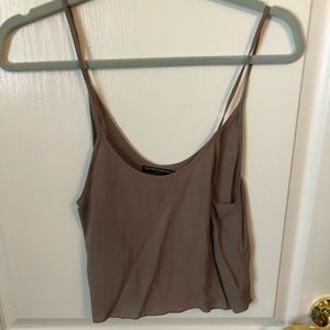 Brandy Melville Taupe Cropped Tank